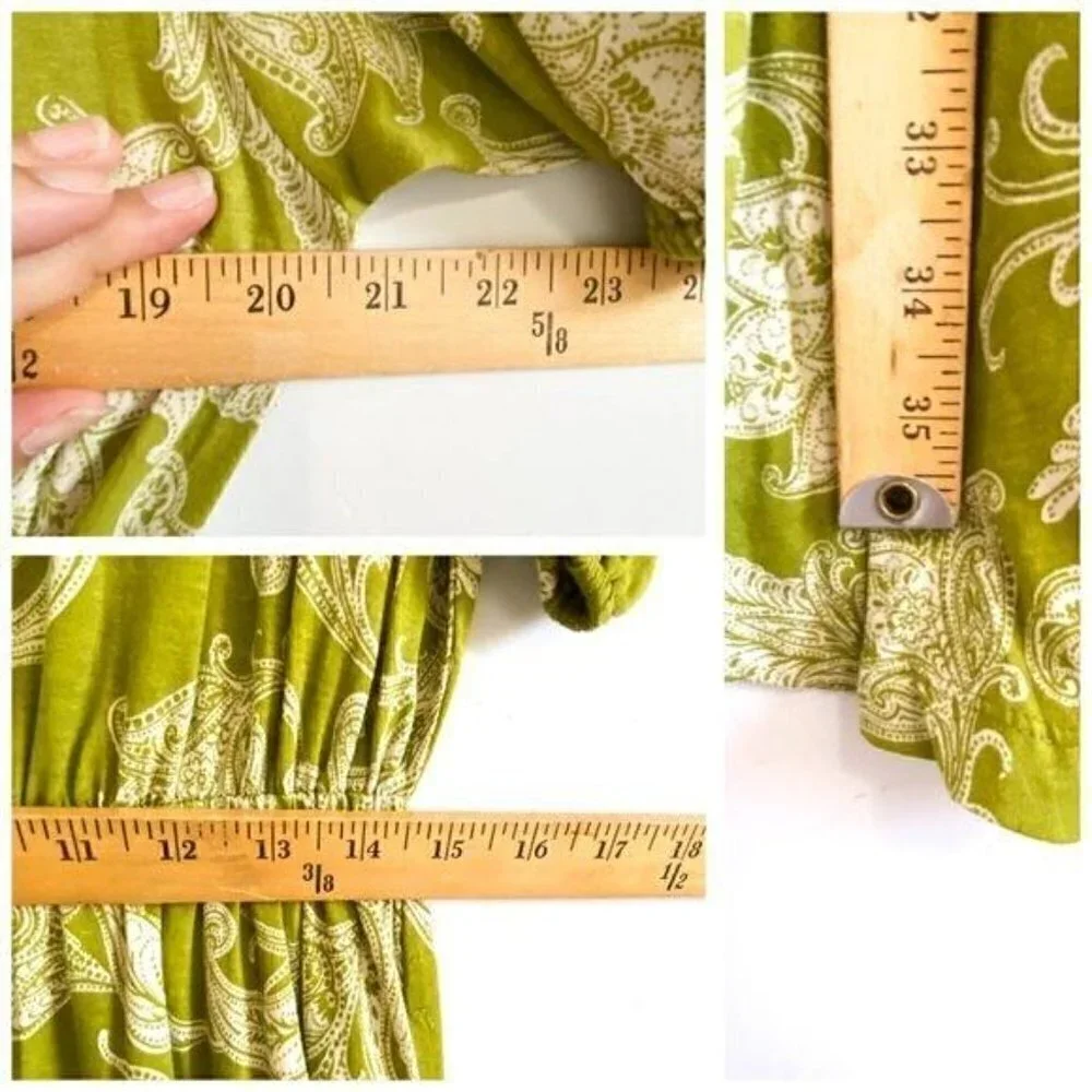 Anthropologie Mini Dress, Size M,‎ Green base, NWT